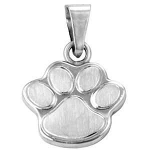 NWOT - STERLING SILVER PAW PRINT PENDANT